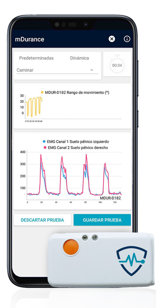app movil y sensor inalámbrico mDurance suelo pélvico